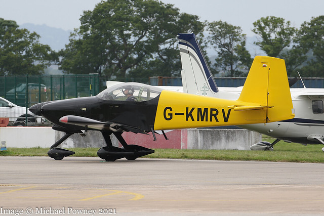 G-KMRV - 2005 build Vans RV-9A, taxiing for departure at Hawarden