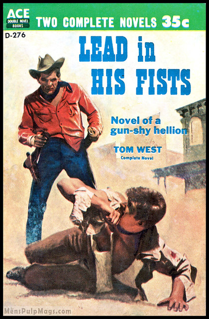 LEAD IN HIS FISTS (1958), Ron Lesser cover art