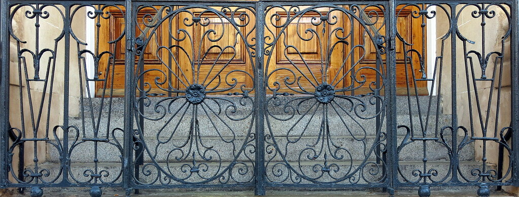 The west portico entry railing, St Philip's Church, Church Street, Charleston, SC