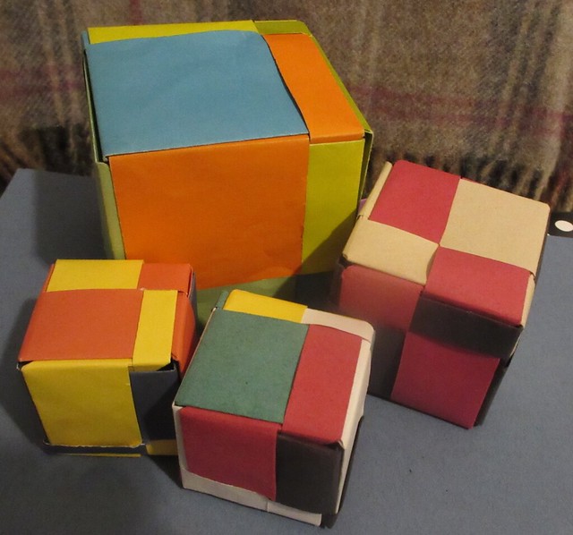 The Saga of the Mondrian Origami Cubes