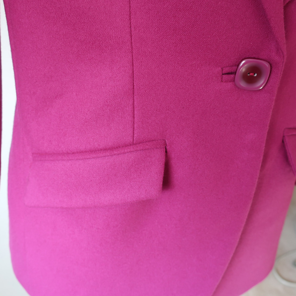 pink jacket pocket and button