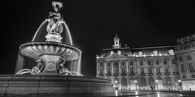 France - Bordeaux - Place de la bourse at night