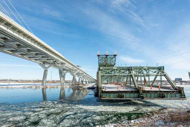 Déconstruction du pont Champlain d'origine