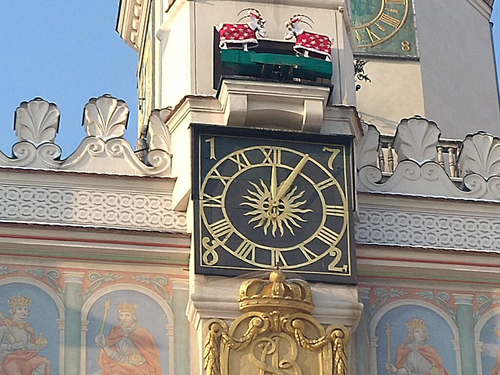 Butting goats, Poznan Clock Tower