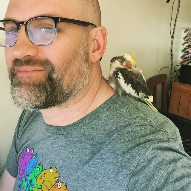 Oh look there's a bird asleep on my shoulder