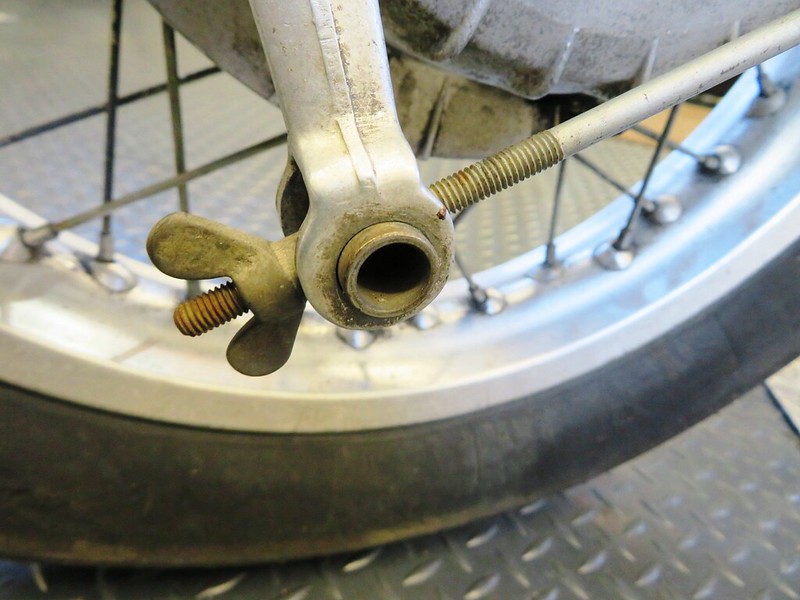 Wing Nut Secures Brake Rod To Rear Brake Arm And Adjusts Brakes