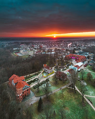 Raudondvaris Castle | Kaunas county aerial