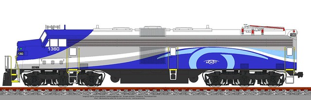 A dual-mode locomotive for the Agence mtropolitaine de transport