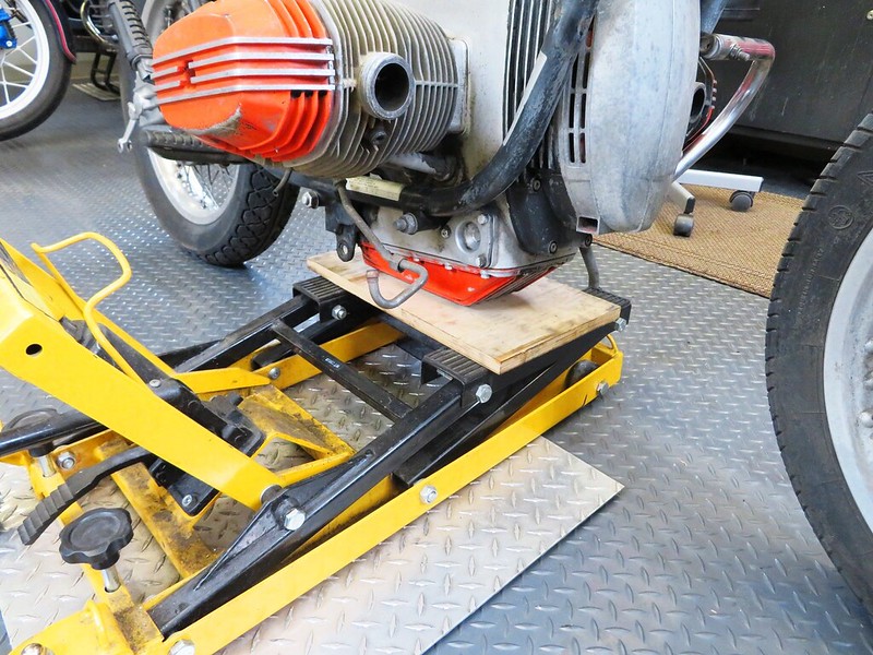 Positioning Portable Lift Under Oil Pan