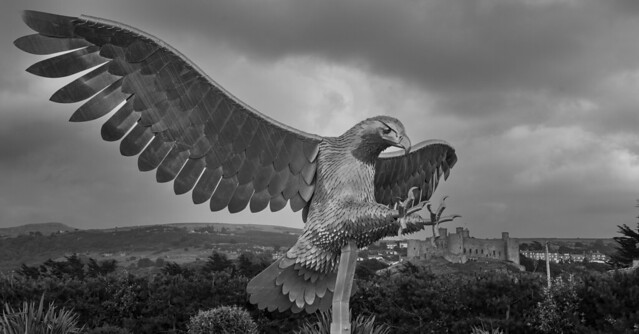 Eagle and Harlech Castle.jpg