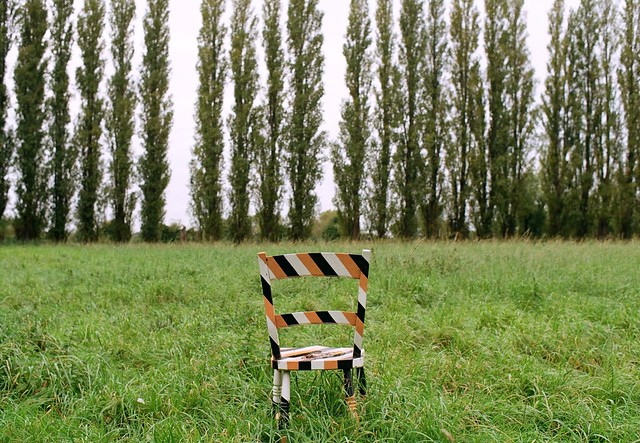 abandoned chair on an abandoned farm