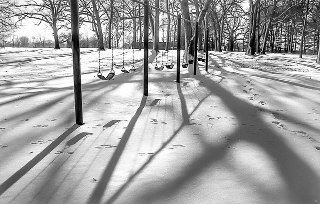 Winter Playground Shadows