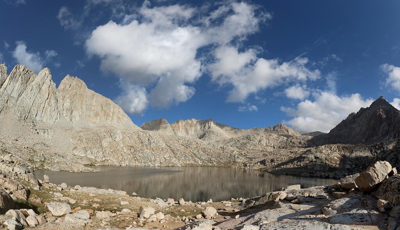 Panorama view over Sky Blue Lake, looking north