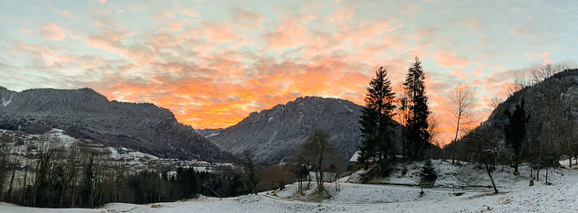 Winter sunrise in the Alps