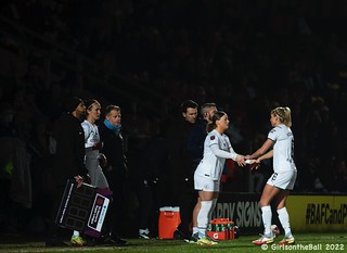 Steph Houghton (Manchester City); Ruby Mace (Manchester City); Jill Scott (Manchester City) | by GOTB Photography