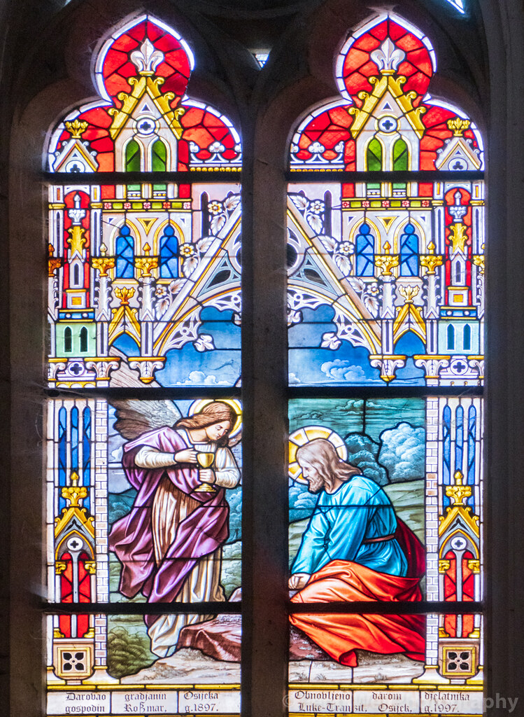 Stained Glass Window, Osijek Co-cathedral (The Church Of Saint Peter And Saint Paul), Osijek, Croatia