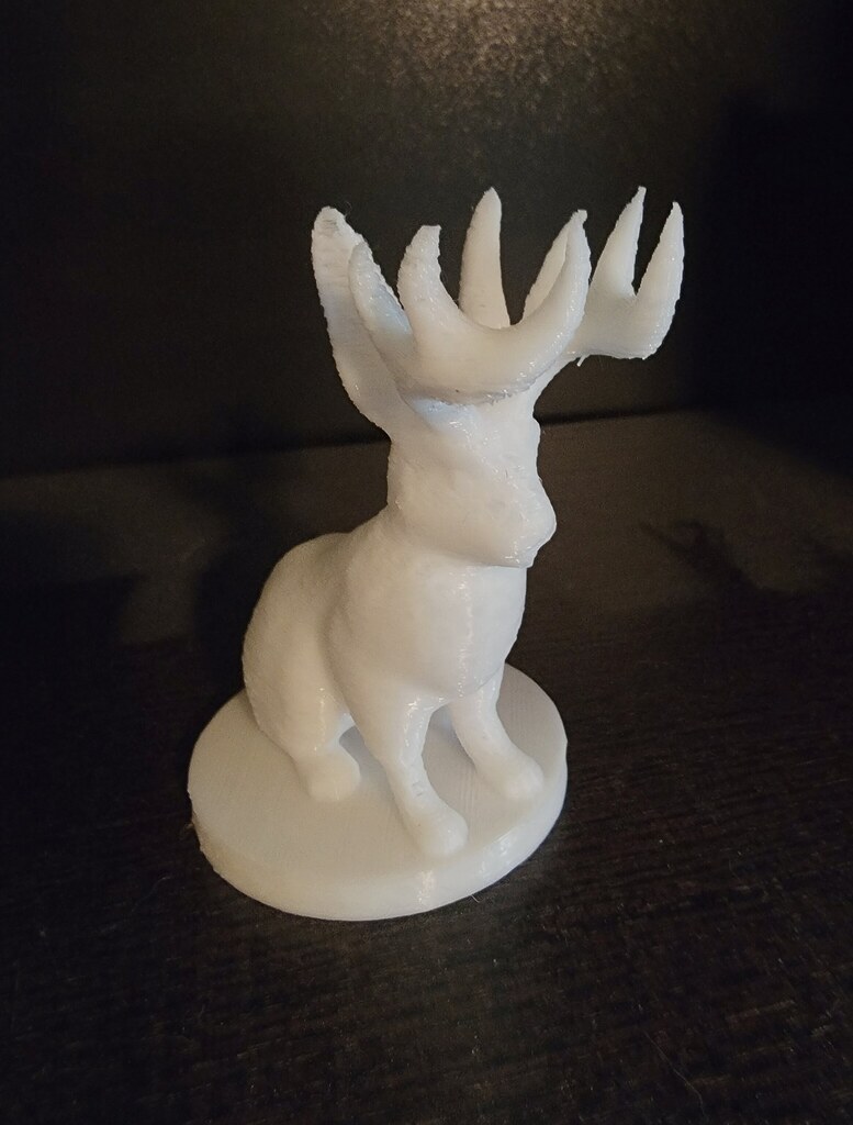 3D printed sculpture of a jackalope