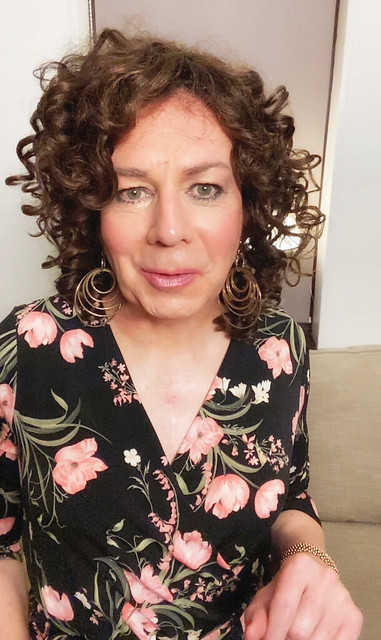 Cross-dressing - Jumpsuit, Make-up and Curly Wig