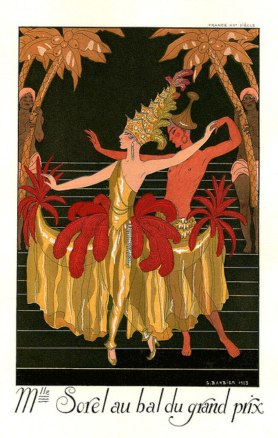 BARBIER, George. Mlle Sorel au Bal du Grand Prix, 1923.