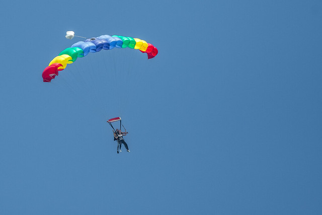 Tandem parachute jumping