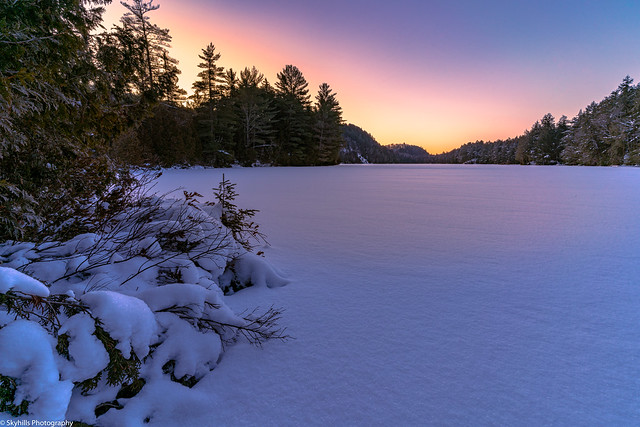 A cold morning at Blue Lake.