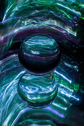 Lensball lightpaint reflection spinning bottle multicolour | by Ray Duffill
