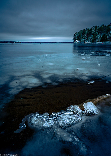 An icy morning on Lake Muskoka.