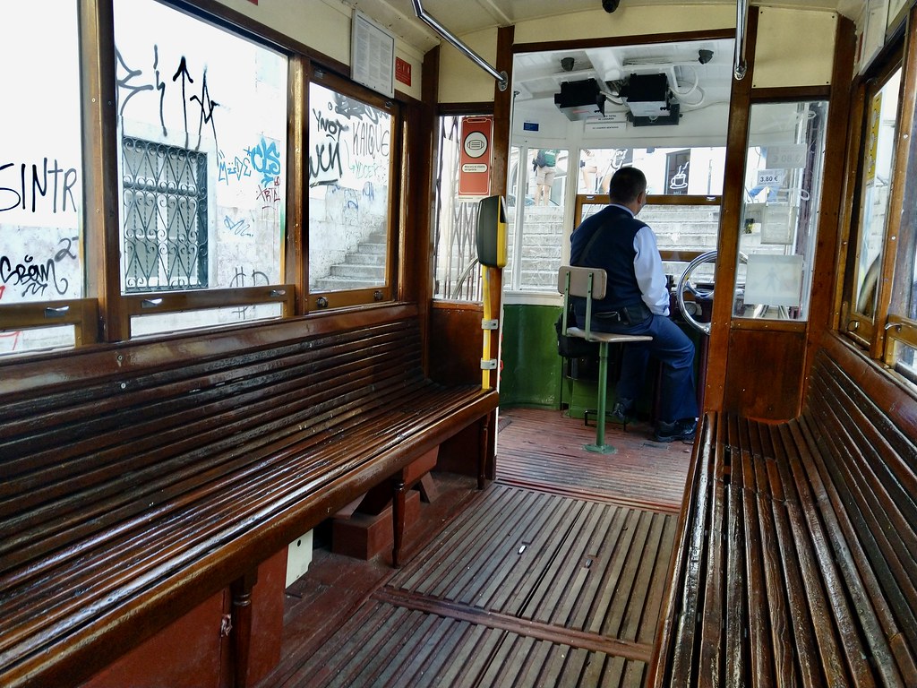 On board the Elevador da Gloria, Lisbon