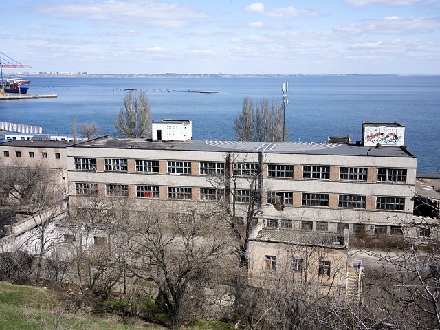 Verlassenes Hafengebäude in Odessa