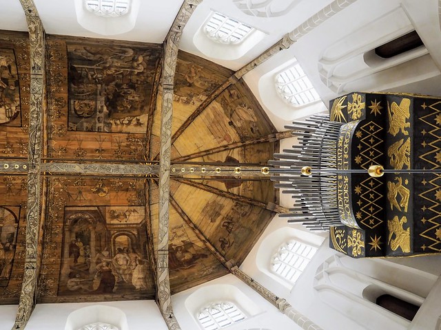 Ceiling paintings and organ of the Grote Kerk Naarden