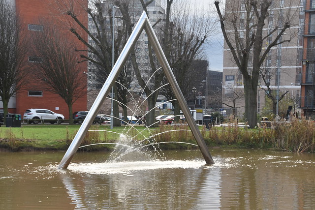 Fountain at Aston University Complex.