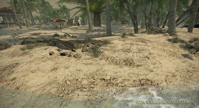 NEW 3D Ground Texture - SAND BEACH WITH SMALL ROCKS