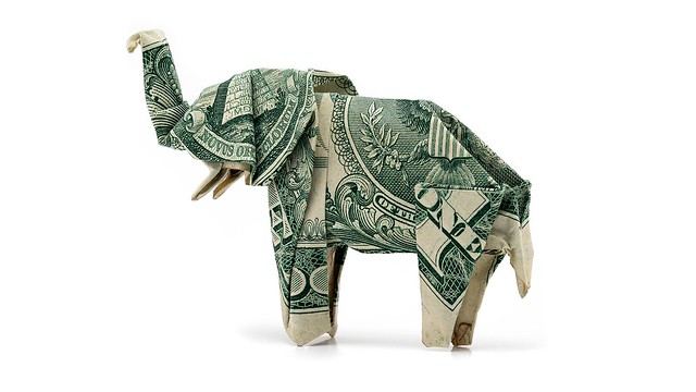 Dollar Bill Elephant  - John Montroll