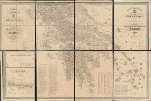 Χάρτης του Βασιλείου της Ελλάδος (Carte du Royaume de la Grèce), (Ferdinand Aldenhoven, Αθήνα 1838)