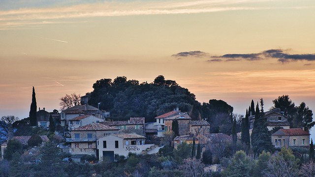 Winter sunset over Provence