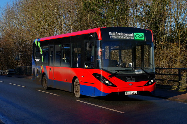 Rail Replacement: Trustybus ADL Enviro200MMC CE71GAL Church Road Stansted Mountfitchet 16/01/22