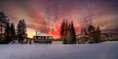 Canada - Québec - Les Laurentides by Gaetan Bois,  Lac Supérieur at sunsetcanada landscape mountain lake lacsupérieur laurentides sunset quebec