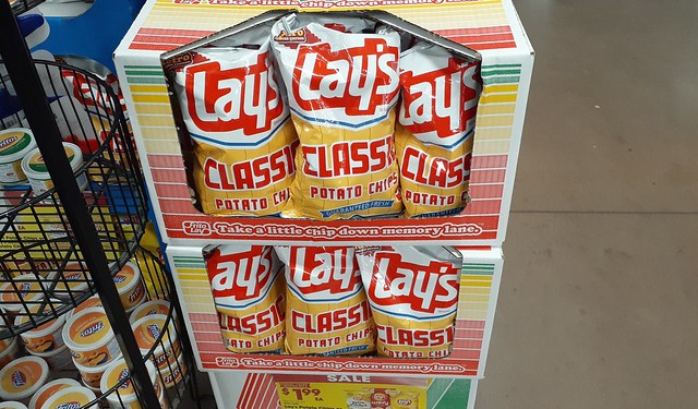 Retro style packaging for Lay's potato chips
