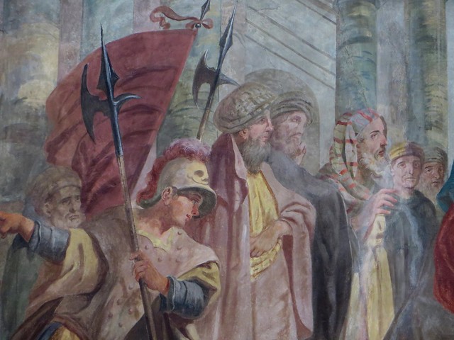 Fresques, basilique Sts Philippe et Jacques, 1769-1775, Corso Italia, Cortina d'Ampezzo, province de Belluno, Vénétie, Italie.
