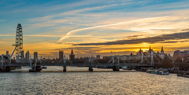 Waterloo Sunset in London