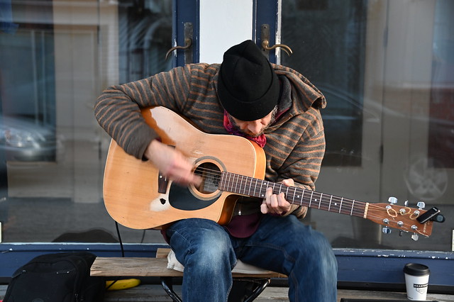 Provincetown Buskers on a  cold January Day!