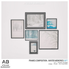 Atelier Burgundy . Frames Composition Winter Memories GIFT
