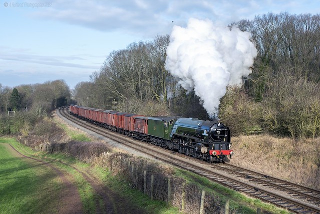 A1 Peppercorn '60163 Tornado' at Kinchley Lane during the GCR ECML Gala 16th January 2022