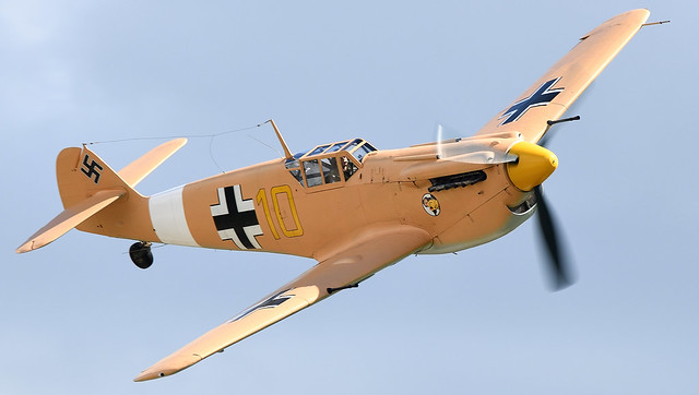 Hispano HA-1112 M4L Buchon Yellow 10 G-AWHK in Temporary colours