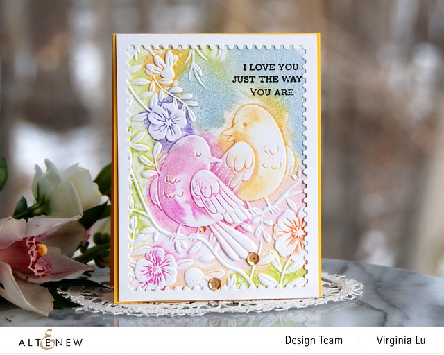 Altenew-Loving Birds 3D Embossing Folder-Mega Stamp Frames Die-Sentiment Strips Stamp Set 3-002