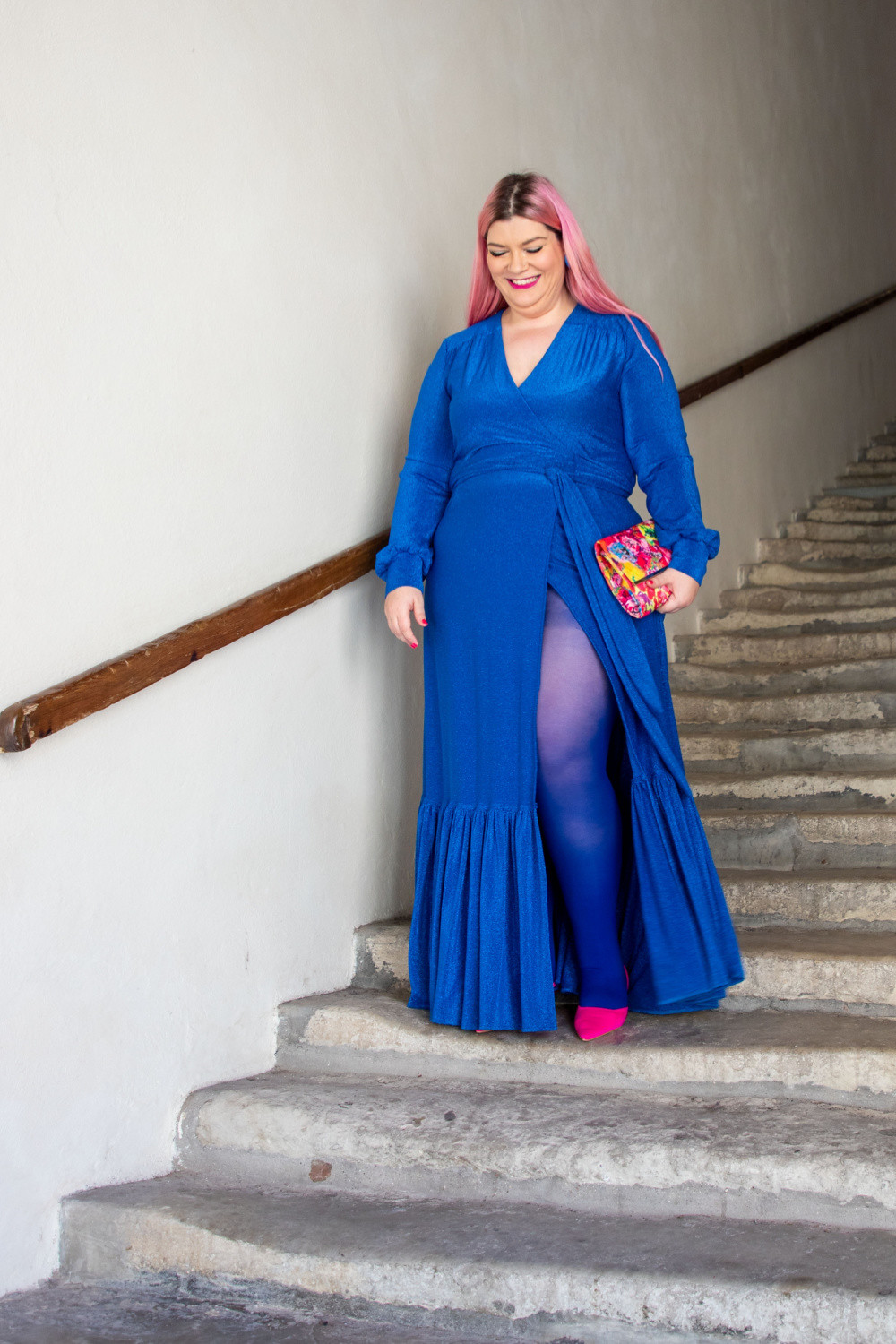 OUTFIT VESTITO LE PIUME DEL COLIBRì curvy artigianale plus size (3)