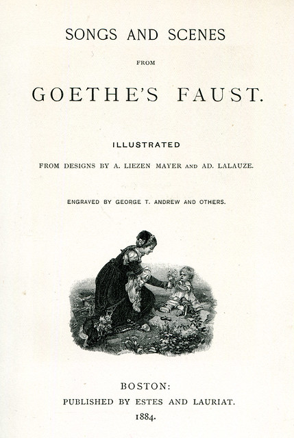 Songs and scenes from Goethe's Faust , Titelblatt