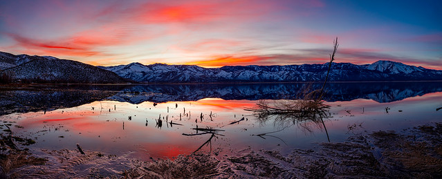 Washoe Lake Glass Sunset