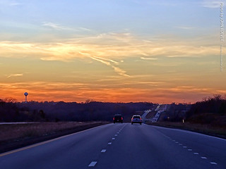 K-10 West in DeSoto around sunset, 18 Nov 2021