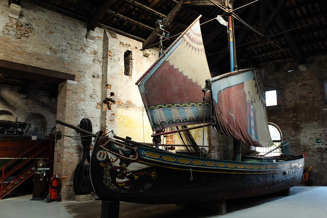 Chiogga 'bragozzo' at the Naval Historical Museum, Venice.
